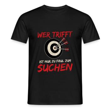 Bogenschütze Pfeile Zielscheibe Bogenschießen - Männer T-Shirt - Schwarz - Vorne - AI Model Male 178 light (178cm)