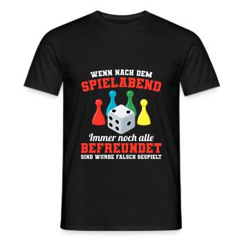 Gesellschaftsspiele Spieleabend Brettspiele - Männer T-Shirt - Schwarz - Vorne - AI Model Male 178 light (178cm)
