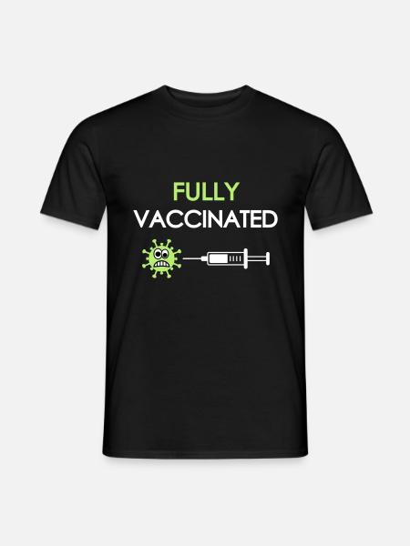 Entièrement vacciné, covid, fully vaccinated - T-shirt homme - noir