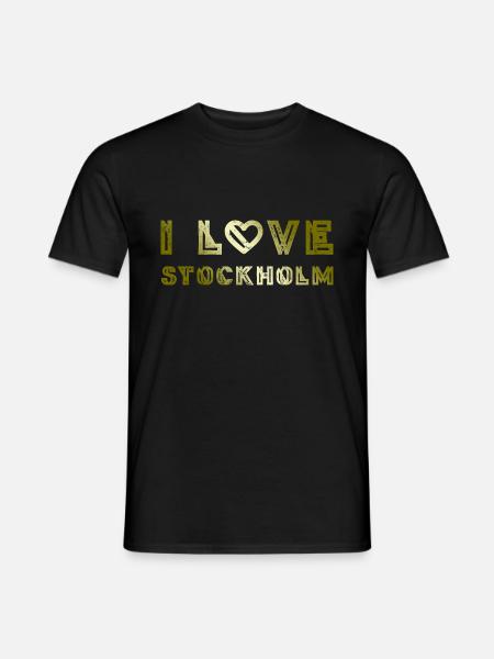 I Love Stockholm - Männer T-Shirt - Schwarz