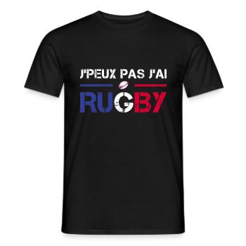 J'Peux Pas J'ai Rugby Joueur Maillot France Rugby - Männer T-Shirt - Schwarz - Vorne - AI Model Male 178 light (178cm)