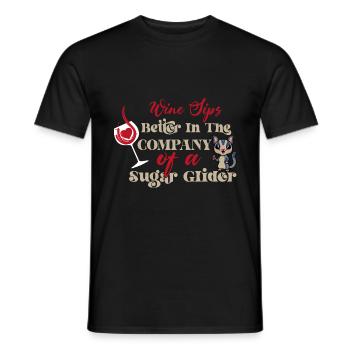 sugar, glider, gliders, love, cute, - Men's T-Shirt - black - Front - AI Model Male 178 light (178cm)