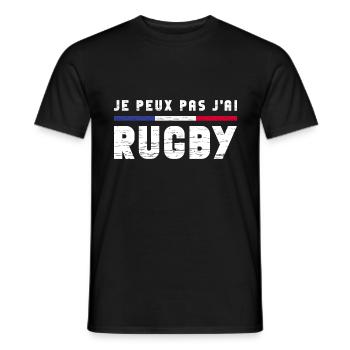 Je Peux Pas J'ai Rugby Joueur Maillot France Rugby - Männer T-Shirt - Schwarz - Vorne - AI Model Male 178 light (178cm)