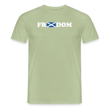 Freedom Scotland William Wallace - Men's T-Shirt - sage - Front - AI Model Male 178 light (178cm)