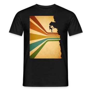 Escalade Rétro Mountain Graphique - T-shirt homme - noir - Devant - AI Model Male 178 light (178cm)