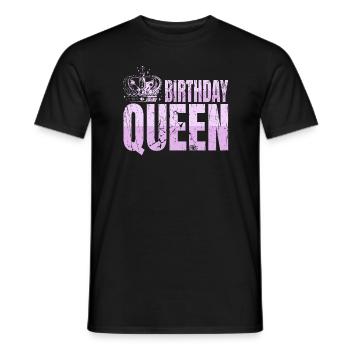 Anniversaire Reine Femmes Anniversaire Reine - T-shirt homme - noir - Devant - AI Model Male 178 light (178cm)