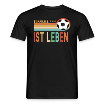 Fussball ist Leben - Männer T-Shirt - Schwarz - Vorne - AI Model Male 178 light (178cm)