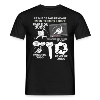 Judo Passion Sport Arts Martiaux - T-shirt homme - noir - Devant - AI Model Male 178 light (178cm)