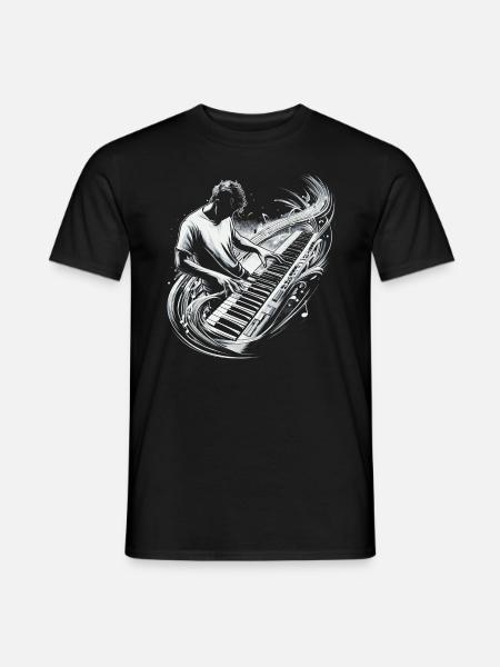Keyboarder Keyboard - Männer T-Shirt - Schwarz