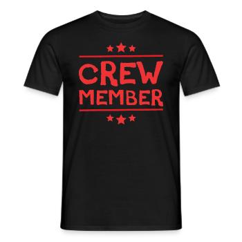 Crew Member - Men's T-Shirt - black - Front - AI Model Male 178 light (178cm)