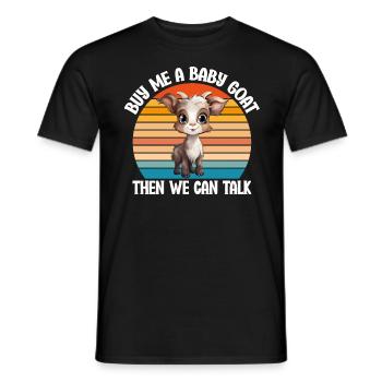 Comprami una capretta e possiamo parlare - T-shirt uomo - nero - Fronte - AI Model Male 178 light (178cm)