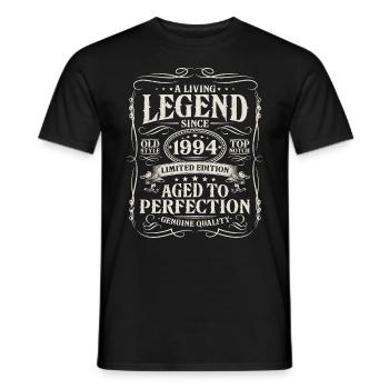 Né en 1994 Légende vivante depuis 1994 - T-shirt homme - noir - Devant - AI Model Male 178 light (178cm)