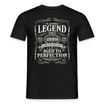 Né en 1999 Légende vivante 1999 - T-shirt homme - noir - Devant - AI Model Male 178 light (178cm)