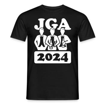 Enterrement de vie de garçon 2024 - T-shirt homme - noir - Devant - AI Model Male 178 light (178cm)