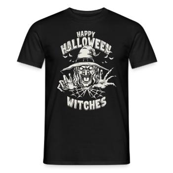 Halloween Witch - Men's T-Shirt - black - Front - AI Model Male 178 light (178cm)