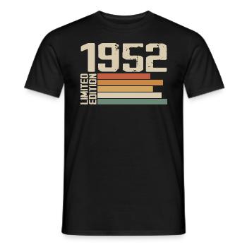 1952 Vintage - Retro 1952 Birthday Gift 1952 - Men's T-Shirt - black - Front - AI Model Male 178 light (178cm)