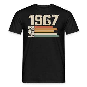 1967 Vintage - Retro 1967 Geburtstagsgeschenk 1967 - Männer T-Shirt - Schwarz - Vorne - AI Model Male 178 light (178cm)