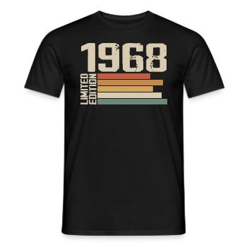 1968 Vintage - Retro 1968 Geburtstagsgeschenk 1968 - Männer T-Shirt - Schwarz - Vorne - AI Model Male 178 light (178cm)