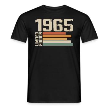 1965 Jahrgang - Retro 1965 Geburtstagsgeschenk 1965 - Männer T-Shirt - Schwarz - Vorne - AI Model Male 178 light (178cm)