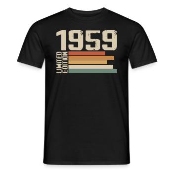 1959 Vintage - Retro 1959 Birthday Gift 1959 - Men's T-Shirt - black - Front - AI Model Male 178 light (178cm)
