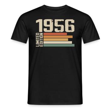 1956 Vintage - Retro 1956 Birthday Gift 1956 - Men's T-Shirt - black - Front - AI Model Male 178 light (178cm)