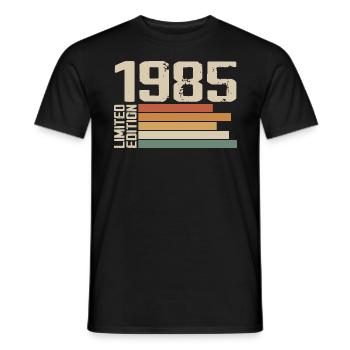 1985 Vintage - Retro 1985 Birthday Gift 1985 - Men's T-Shirt - black - Front - AI Model Male 178 light (178cm)