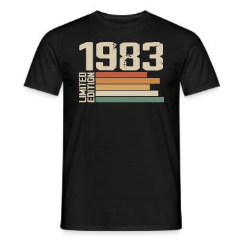 1983 Vintage - Retro 1983 Geburtstagsgeschenk 1983 - Männer T-Shirt - Schwarz - Vorne - AI Model Male 178 light (178cm)