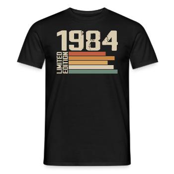 1984 Vintage - Retro 1984 Geburtstagsgeschenk 1984 - Männer T-Shirt - Schwarz - Vorne - AI Model Male 178 light (178cm)