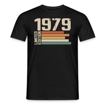 1979 Vintage - Retro 1979 Birthday Gift 1979 - Men's T-Shirt - black - Front - AI Model Male 178 light (178cm)