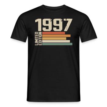 1997 Vintage - Retro 1997 Birthday Gift 1997 - Men's T-Shirt - black - Front - AI Model Male 178 light (178cm)