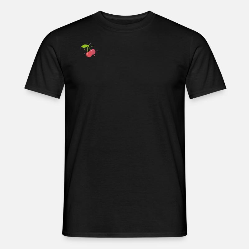 Zeichnung Kirsche - Männer T-Shirt - Schwarz