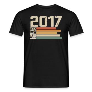 2017 Vintage - Retro 2017 Birthday Gift 2017 - Men's T-Shirt - black - Front - AI Model Male 178 light (178cm)