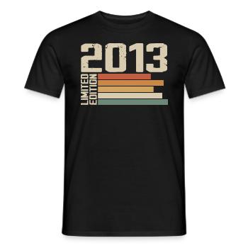 2013 Vintage - Retro 2013 Anniversary Gift 2013 - Men's T-Shirt - black - Front - AI Model Male 178 light (178cm)