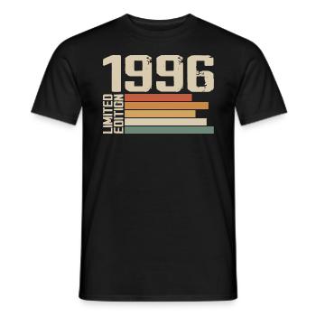 1996 Vintage - Retro 1996 Birthday Gift 1996 - Men's T-Shirt - black - Front - AI Model Male 178 light (178cm)