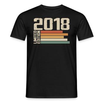 2018 Jahrgang - Retro 2018 Geburtstagsgeschenk 2018 - Männer T-Shirt - Schwarz - Vorne - AI Model Male 178 light (178cm)