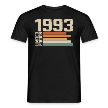 1993 Vintage - Retro 1993 Cadeau Anniversaire 1993 - T-shirt homme - noir - Devant - AI Model Male 178 light (178cm)