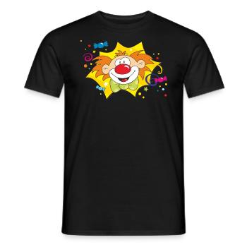 Karneval Clown Bunt RAHMENLOS Geschenk Fasching - Männer T-Shirt - Schwarz - Vorne - AI Model Male 178 light (178cm)