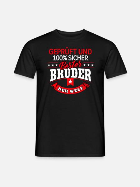 Bruder Brüder Stiefbruder Familie Geschenk - Männer T-Shirt - Schwarz