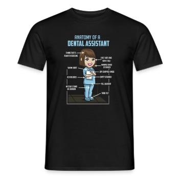 Anatomie d'un assistant dentaire - bouche dentiste dentiste - T-shirt homme - noir - Devant - AI Model Male 178 light (178cm)