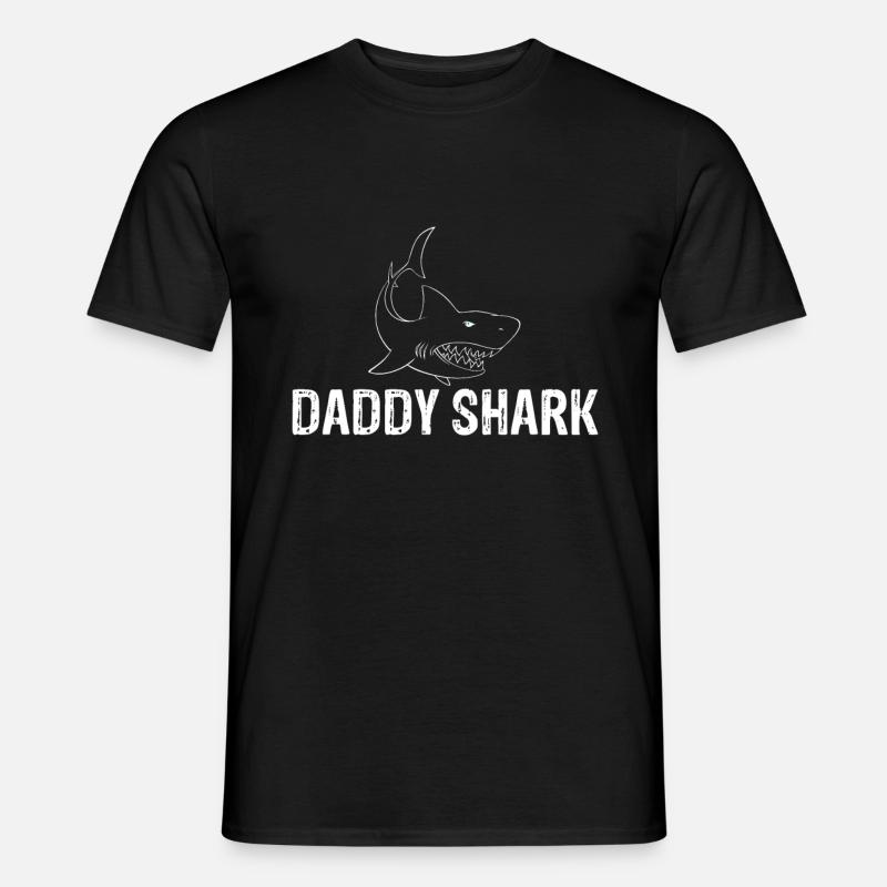 Daddy Shark - Männer T-Shirt - Schwarz