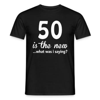 50e anniversaire - T-shirt homme - noir - Devant - AI Model Male 178 light (178cm)