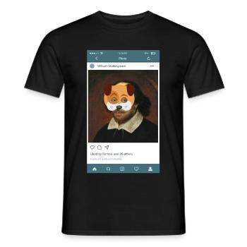 Cool Story "William Shakespeare" - Men's T-Shirt - black - Front - AI Model Male 178 light (178cm)