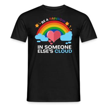 Soyez un arc-en-ciel dans le nuage d'elses de quelqu'un - T-shirt homme - noir - Devant - AI Model Male 178 light (178cm)