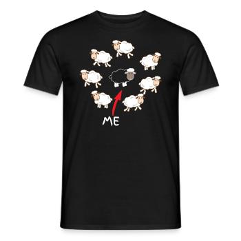 Black sheep - Men's T-Shirt - black - Front - AI Model Male 178 light (178cm)