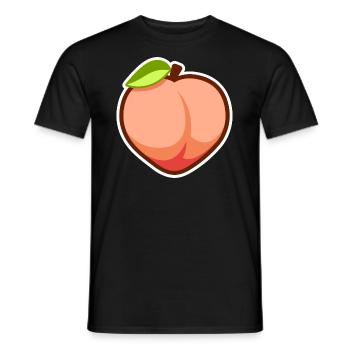 Peach Eating Fitness Women Butt Funny Vegan - Men's T-Shirt - black - Front - AI Model Male 178 light (178cm)