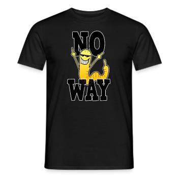 No Way Mittelfinger Wurm Comic Geschenk - Männer T-Shirt - Schwarz - Vorne - AI Model Male 178 light (178cm)