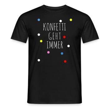CONFETTI SHIRT - Men's T-Shirt - black - Front - AI Model Male 178 light (178cm)