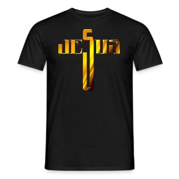 Jesus - Männer T-Shirt - Schwarz - Vorne - AI Model Male 178 light (178cm)