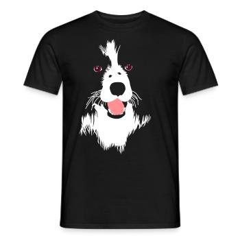Gerichteter Hund - Männer T-Shirt - Schwarz - Vorne - AI Model Male 178 light (178cm)