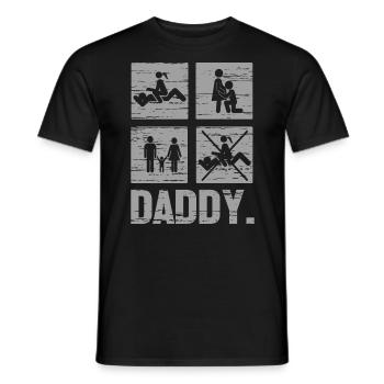 Papa grossesse - T-shirt homme - noir - Devant - AI Model Male 178 light (178cm)